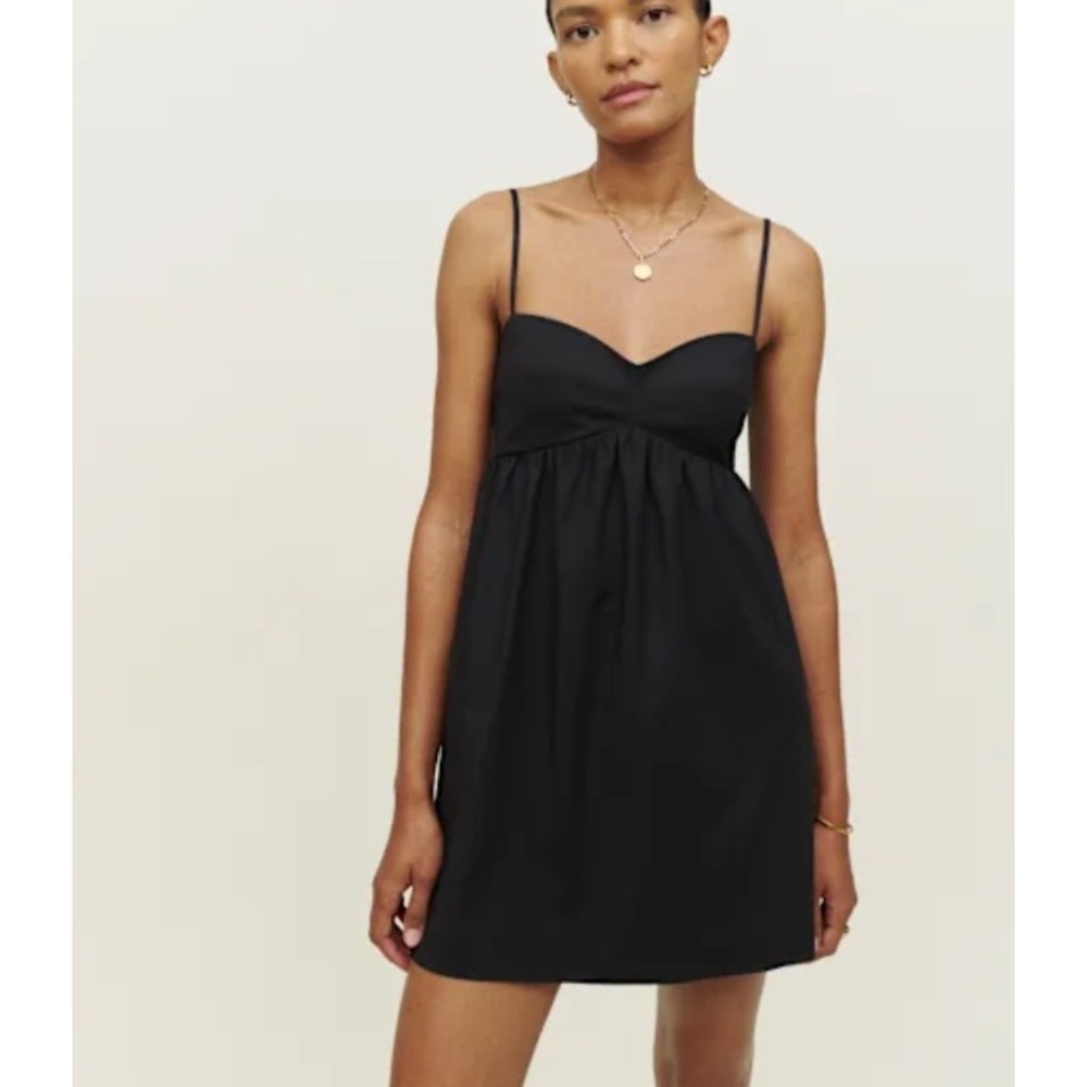 Reformation Cox Mini Dress in Black sz‎ 4